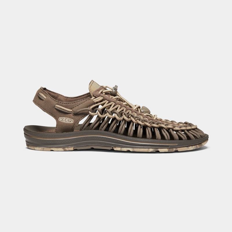 Keen Mens Uneek Sandals Brown Online Sale (4130-VFMJP)